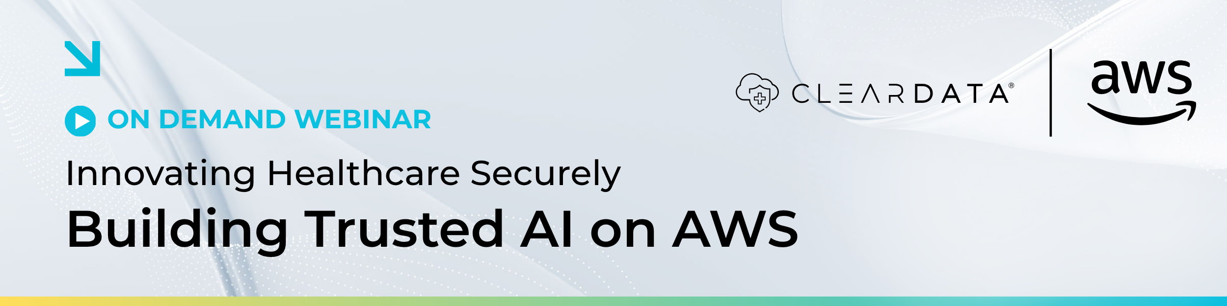 AI on AWS webinar replay featuring ClearDATA and AWS experts discussing trusted AI in healthcare, healthcare AI security, cloud compliance, governance, and secure AI deployment on AWS.